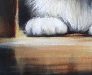Galya Bukova - Mouse and cat painting- I'm here