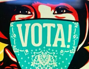 Shepard Fairey (OBEY) (1970) - Vota! Alto Al Fascismo - Collaboration with Shepard Fairey AP