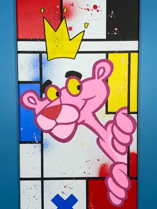 ALEZE (1974) - "The pink P" Mondrian and friends
