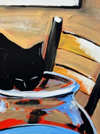 Jiel - Black le chat et Red le poisson rouge