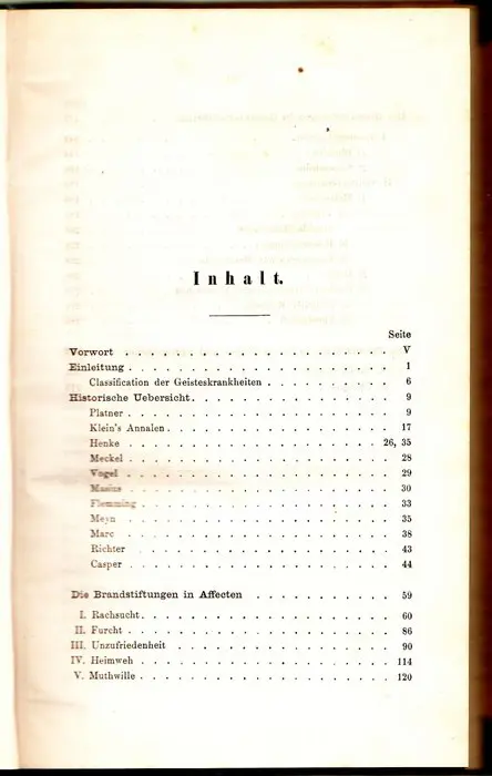 Willers Jessen - Die Brandstiftungen in Affecten und Geistesstörungen. - 1860