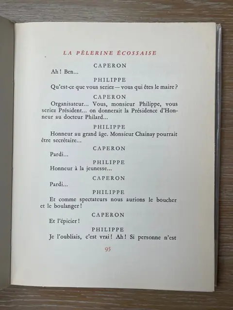Sacha Guitry / Grau Sala - La Pèlerine écossaise - 1951