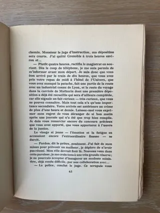 Georges Bernanos / Theo Van Elsen - Un Crime - 1946