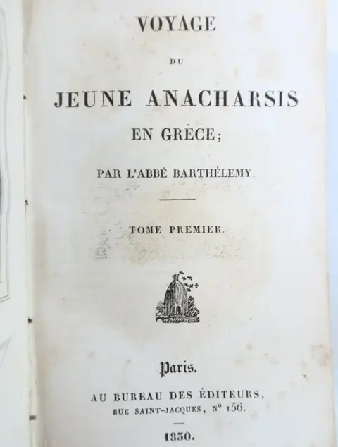 Barthélemy - Voyage du jeune Anacharsis en Grèce - 1830