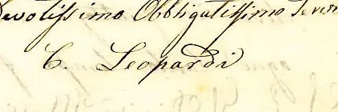 Carlo Leopardi fratello di Giacomo Leopardi - Autograph; letter - 1862