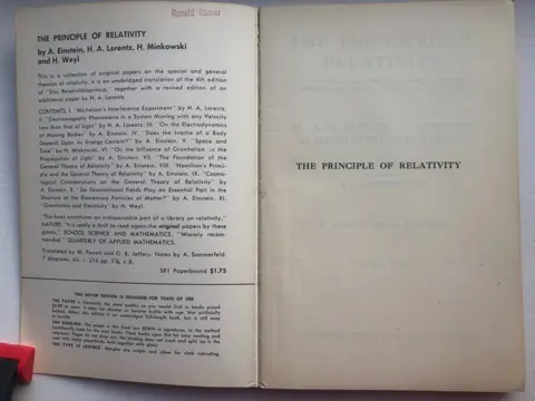Albert Einstein - The principle of Relativity/The meaning of Relativity/ The Evolution of Physics. - 1923/1950