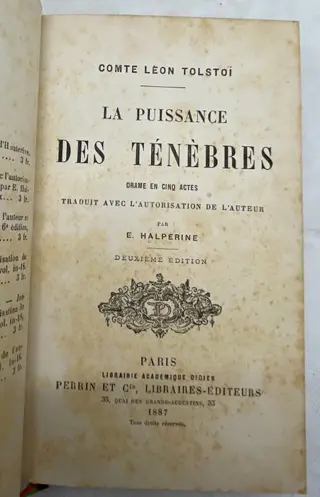 Léon Tolstoï - La Puissance des ténèbres & Résurrection - 1887/1900