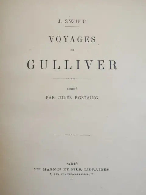 Jonathan Swift - Voyages de Gulliver [Cartonnage de F. Lix] - 1880