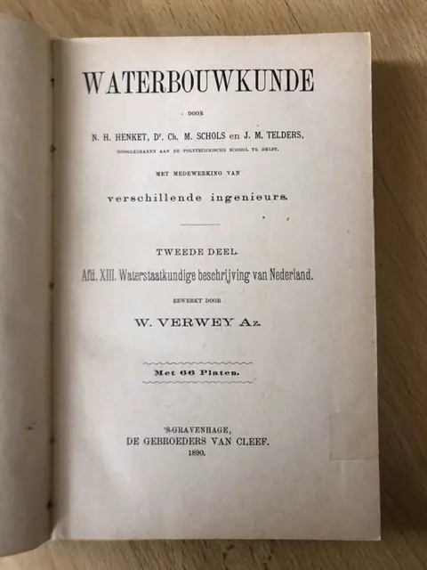 N.H. Henket, Ch. M. Schols en J.M. Telders - Waterbouwkunde - 1885/1890
