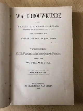 N.H. Henket, Ch. M. Schols en J.M. Telders - Waterbouwkunde - 1885/1890