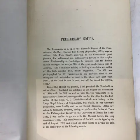 Julius Zupitza - Beowulf - autotypes of the unique cotton Ms. Vitellius Axv in the British Museum - 1882