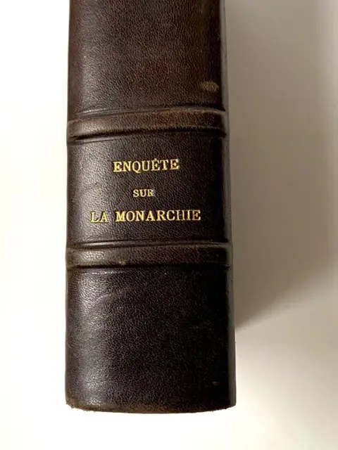 Signé; Charles Maurras - Enquête sur la Monarchie - 1924