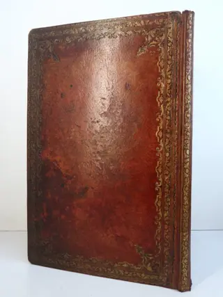 Casal De Catalunya - Luxueux Portefeuille XVIIIe en Maroquin Rouge infolio - 1740