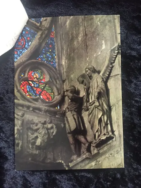 Stijn Streuvels - Originele postkaart met nieuwjaarswensen voor Lou Nagels - 1960