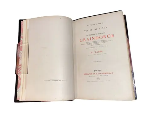 Hyppolithe Taine - Vie et opinion de Mr. Frédéric-Thomas Graindorge - 1867