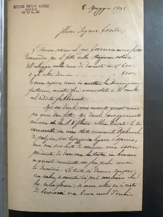 Marchese Rodrigo Ripa Buschetti di Meana, alla Marchesa Cristina Ripa Buschetti di Meana - Autograph; Correspondence of letters - 1887/1958