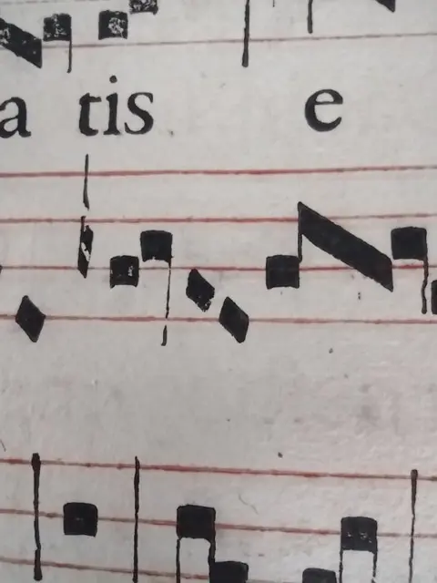 Benedictine Monks - Gregorian Chant Sheet - 1590