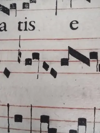 Benedictine Monks - Gregorian Chant Sheet - 1590