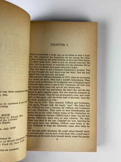 D.H. Lawrence - Lady Chatterley's Lover - 1959