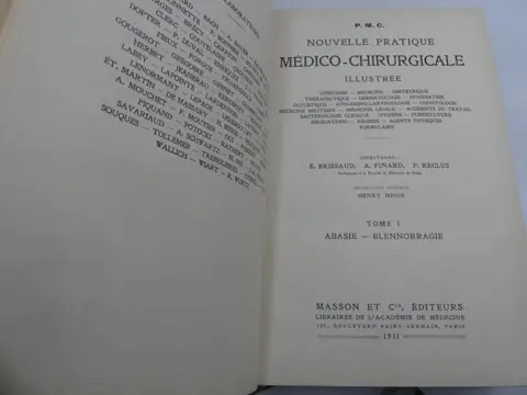 Brissaud / Pinard / Reclus / Henry Meige - Nouvelle Pratique Médico-Chirurgicale illustrée - 1911