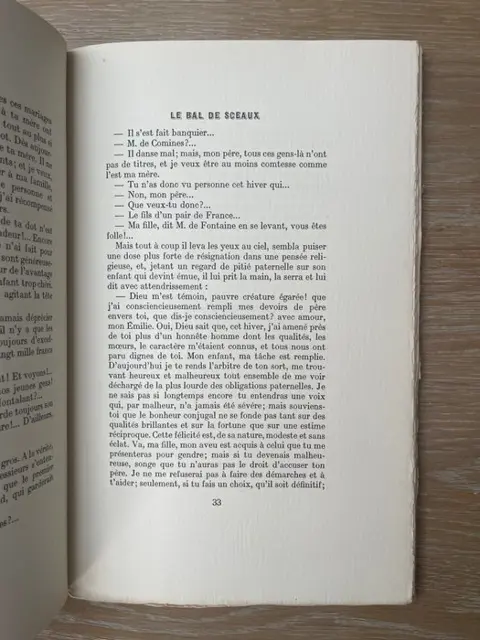 Honoré de Balzac / Éliane Bonabel - Le Bal de Sceaux - 1945