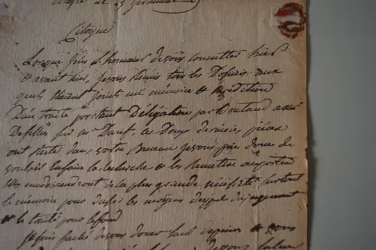 Laurand - Letter to the legislator from Vauzelles - 1793