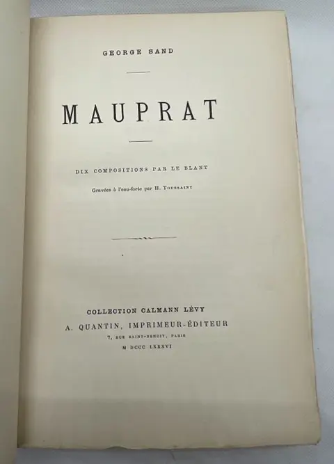 George Sand; Le Blant - Mauprat - 1886