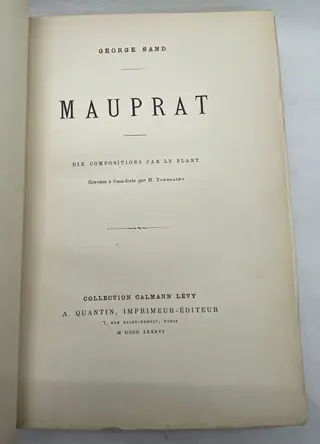 George Sand; Le Blant - Mauprat - 1886