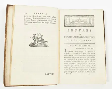William Coxe - Lettres à M. W. Melmoth, sur l'état politique, civil et naturel de la Suisse - 1782