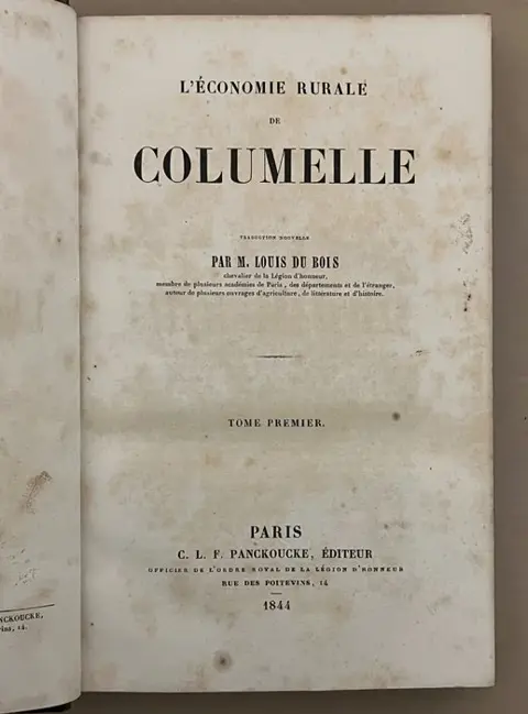 Columelle / Louis du Bois - L'Économie rurale de Columelle - 1844/1845