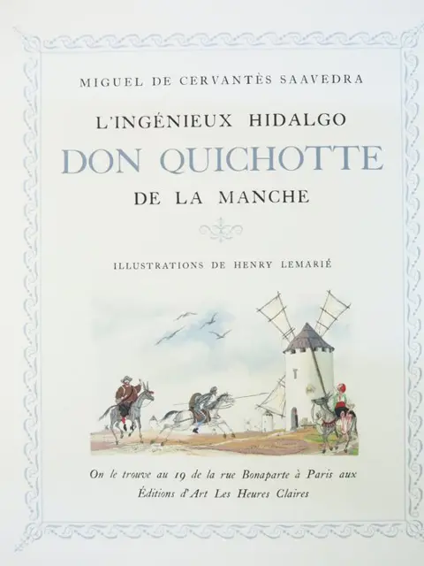 Cervantès / Henry Lemarié - ‎L'Ingénieux Hidalgo Don Quichotte de la Manche - 1960