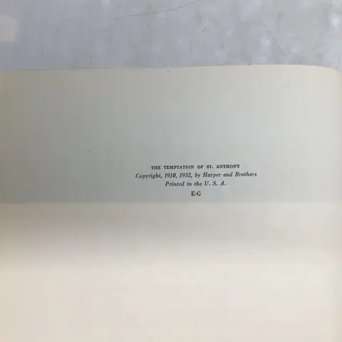 Gustave Flaubert / Harry Cimino (ill) - The temptation of saint anthony - 1932