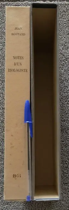 Edmond Rostand - Notes d'un Biologiste [éditon originale limitée à 50 exemplaires et numérotée XIII] - 1954