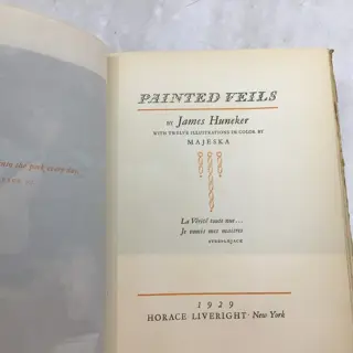 James Huneker / Majeska (ill) - Painted Veils (limited edition no 521) - 1929