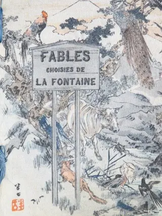 Jean de La Fontaine / Pierre Barboutau; Kadji-ta Han-ko; Oka-koura Shiou-soui; Kano Tomo-nobou - Choix de Fables de La Fontaine [sur Papier Crépon] - 1894
