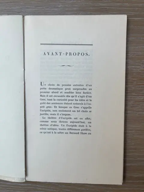 Euripide - Pensées d'Euripide - 1943