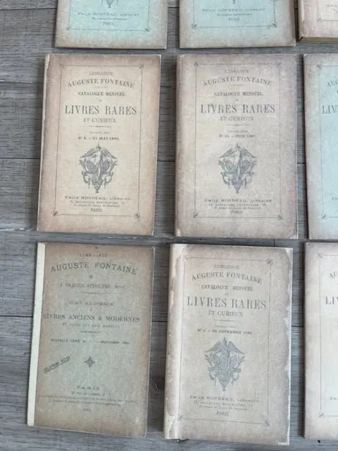 Auguste Fontaine [lib.] - Catalogues mensuels de livres rares - 1890/1905