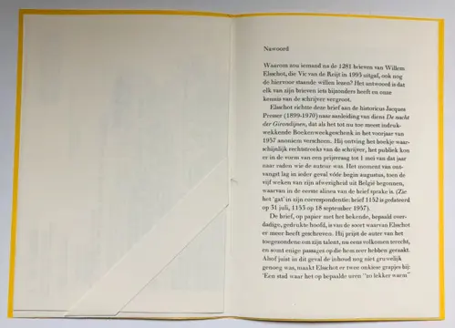 Willem Elsschot - Brief 1156a aan Jacques Presser. [Toegevoegd: leeg vel origineel briefpapier] - 2004