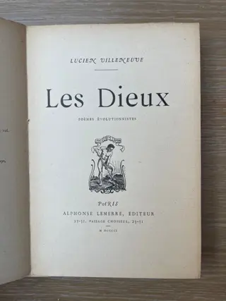 Signé; Lucien Villeneuve - Les Dieux - 1901