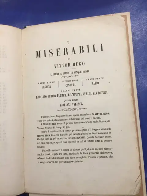 Vittor Hugo / Vincenzo Padovan - I Miserabili - 1862/1863