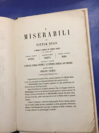 Vittor Hugo / Vincenzo Padovan - I Miserabili - 1862/1863
