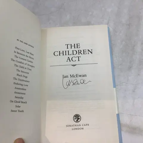 Signed; Ian McEwan - The Children Act - 2014