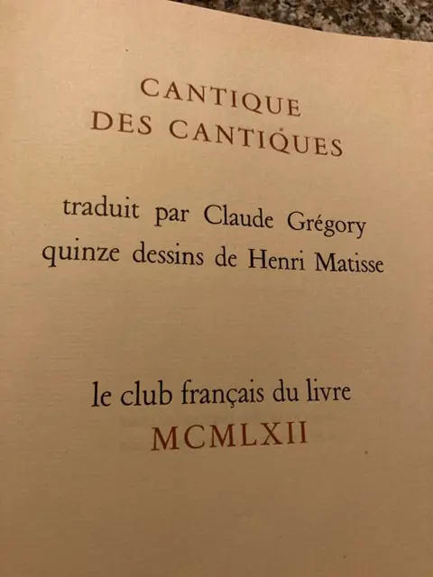 Matisse - Cantiques des cantiques - 1962