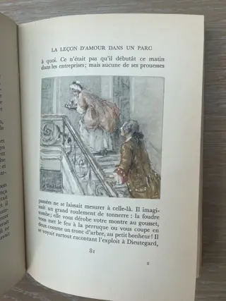 Rene Boylesve / Calbert - La leçon d'amour dans un parc - 1942