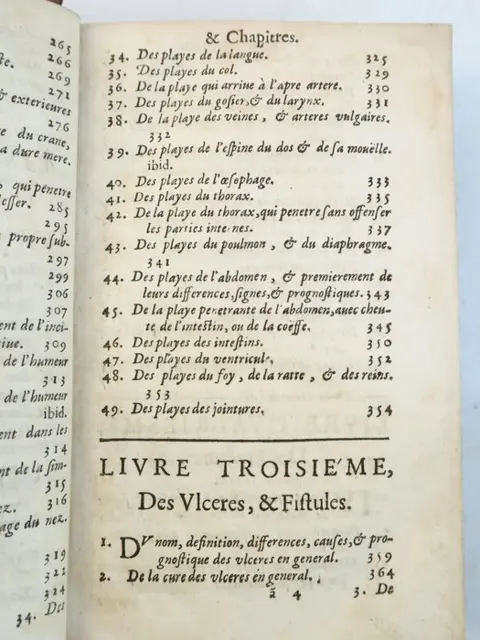 D'Aquapendente - Oeuvres Chirurgicales D'Aquapendente, Professeur Anatomique en la celebre Université de Padouë - 1674