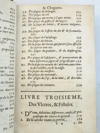 D'Aquapendente - Oeuvres Chirurgicales D'Aquapendente, Professeur Anatomique en la celebre Université de Padouë - 1674