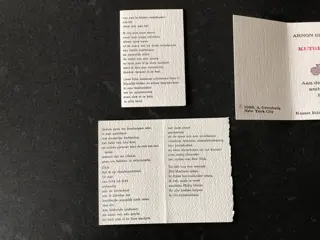 Arnon Grunberg - Kutgedicht (proefdruk met origineel handschrift) - 1998