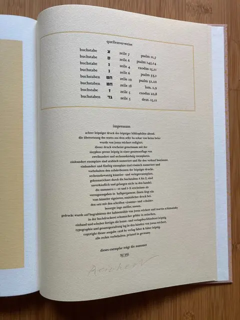 Josua Reichert - Schöpfungsalphabet - 1998