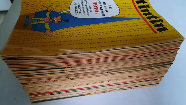 Tintin (magazine) 1 à 52 - 52x Journal Tintin + Poster + dossier Le Temple du Soleil (Belvision) - Geniet - (1970)