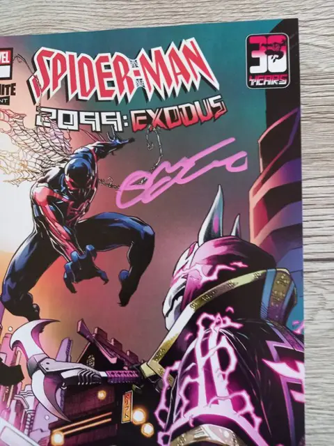 SPIDER-MAN 2099: Exodus Alpha #1SOLD OUT !! "Crees Lee Variant X Fortnite " 30th SpiderMan 2099 Anniversary !! - Signed by writer creator Steve Orlando ! With COA ! - Eerste druk (2022)